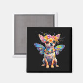 Cute Chihuahua Dog Angel With Wings  Magneet (Voorkant / Achterkant)