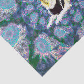 Cute Chihuahua Dog Blauwgroen Yellow Art ontkoppel Tissuepapier (Detail)