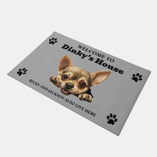 Cute Chihuahua Dog Deurmat (Schuin)