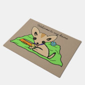 Cute chihuahua dog doormat deurmat (Schuin)