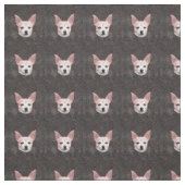 Cute Chihuahua Dog Gold Black Glitter Pattern Stof (Swatch)