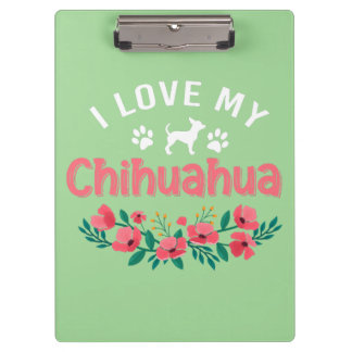 Cute Chihuahua Dog I Love My Chihuahua Dog Klembord