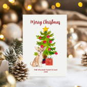 Cute Chihuahua Dog Kerstmis Feestdagenkaart