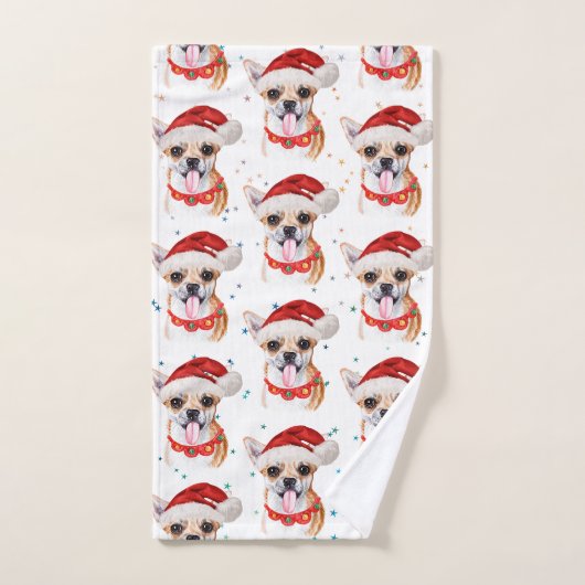 Cute Chihuahua Dog-kerstpatroon Handdoek (Handdoek)