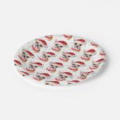 Cute Chihuahua Dog-kerstpatroon Papieren Bordje (Gekanteld)