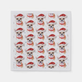 Cute Chihuahua Dog-kerstpatroon Servet (Voorkant)