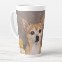 Cute Chihuahua Dog Portrait Floral Pet Design