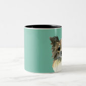 Cute Chihuahua Dog Portrait Tweekleurige Koffiemok (Center)