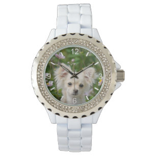 Cute Chihuahua Dog Puppy Foto - bord vrouwen Horloge