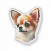 Cute Chihuahua Dog Sticker (Voorkant)
