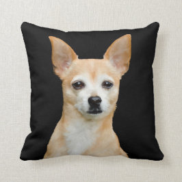 Cute Chihuahua Dog Tan Black Art Pet Portret Kussen