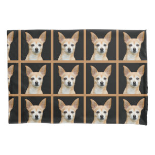 Cute Chihuahua Dog Tan Black Pattern Design Kussensloop