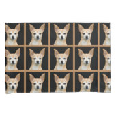 Cute Chihuahua Dog Tan Black Pattern Design Kussensloop (Voorkant-Rechts)
