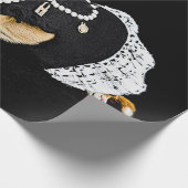 Cute Chihuahua Dog Tan Brown Black Elegant Cadeaupapier (Hoek)