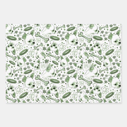 Cute Chihuahua Dog Wrapping Paper Set van 3 (Voorkant 3)