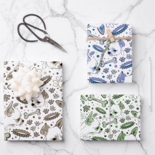 Cute Chihuahua Dog Wrapping Paper Set van 3
