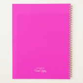 Cute Chihuahua Dogs Pink Heart Waterverf Planner (Achterkant)