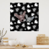 Cute Chihuahua Faces Poster (Keuken)