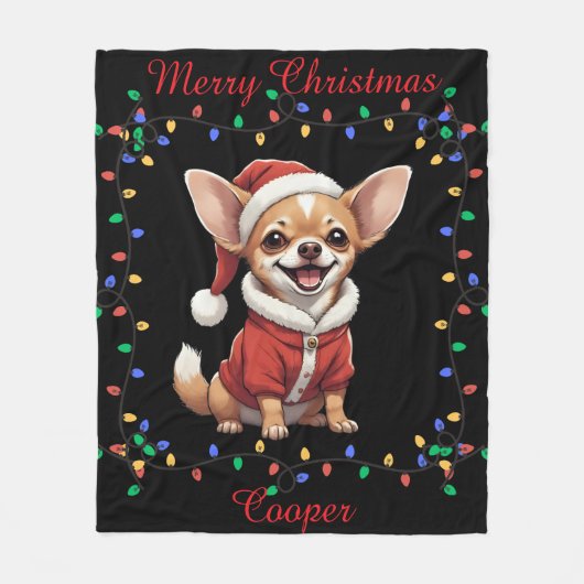 Cute Chihuahua Fleece Blanket (Voorkant)