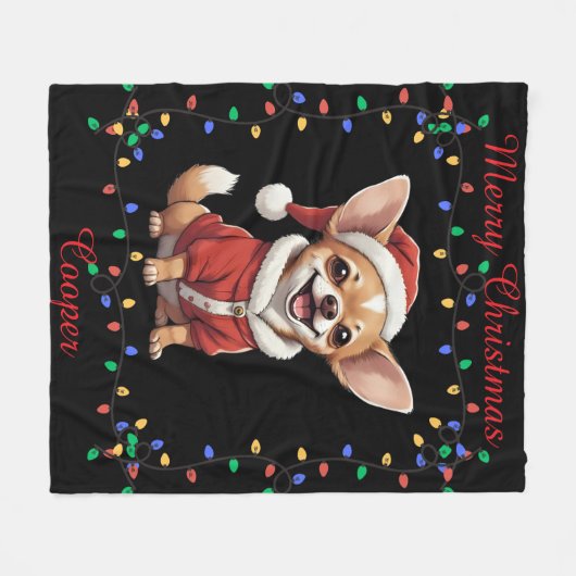 Cute Chihuahua Fleece Blanket (Voorkant (Horizontaal))