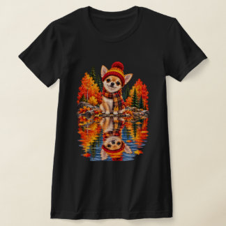 Cute Chihuahua Herfst T-Shirt Autumn Hondenliefheb