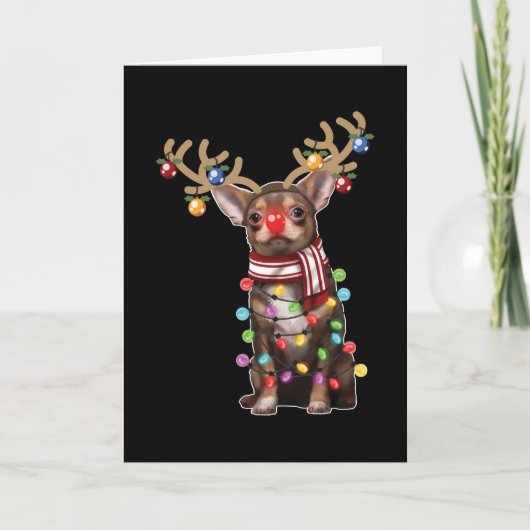 Cute Chihuahua-hond Grappige Kerst Vakantie Cadeau Kaart (Voorkant)