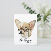 Cute Chihuahua Hondenliefhebber Briefkaart (Staand voorkant)