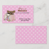 Cute Chihuahua in een Purse Mammie-kaart Contactkaartje (Voorkant / Achterkant)