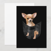 Cute Chihuahua in uw zakkerst Aankondiging (Voorkant / Achterkant)