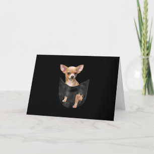 Cute Chihuahua in uw zakkerst Bedankkaart