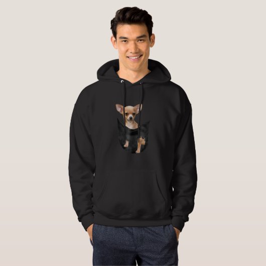Cute Chihuahua in uw zakkerst Hoodie (Voorkant volledig)