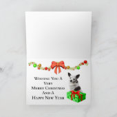 Cute Chihuahua-kerstKaart Feestdagen Kaart (Binnen)