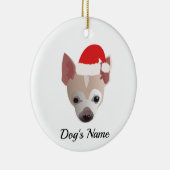 Cute Chihuahua Kerstmis Keramisch Ornament (Rechts)