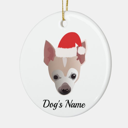 Cute Chihuahua Kerstmis Keramisch Ornament (Links)