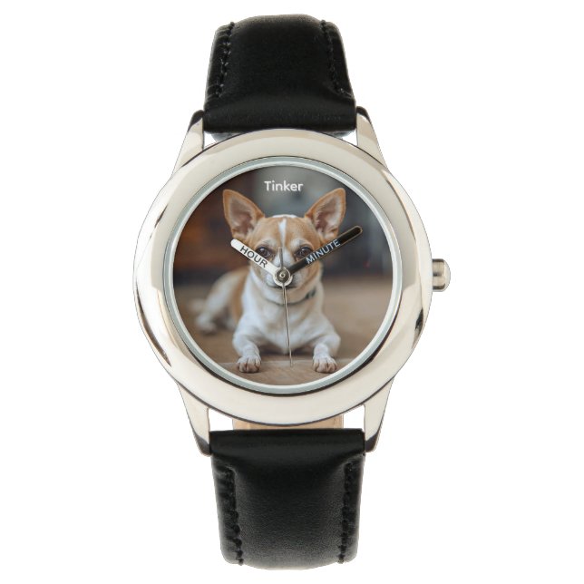 Cute Chihuahua Kid's Personalized Watch Horloge (Voorkant)