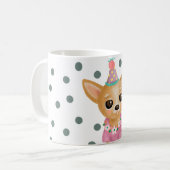 Cute Chihuahua-koffie/Mok warme chocolade Koffiemok (Voorkant links)