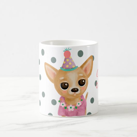 Cute Chihuahua-koffie/Mok warme chocolade Koffiemok (Center)