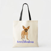 Cute Chihuahua mam Puppy Dog Dad Rescue Adoption Tote Bag (Voorkant)