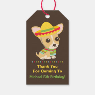 Cute Chihuahua Mexicaanse Kinderen Fiesta Feest Ca Cadeaulabel