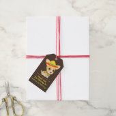 Cute Chihuahua Mexicaanse Kinderen Fiesta Feest Ca Cadeaulabel (Met Touw)