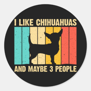 Cute chihuahua-ontwerp voor vrouwen kinderen manne ronde sticker