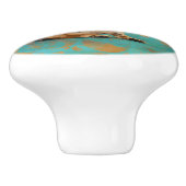 Cute Chihuahua op Paisley Pattern Keramische Knop (Zijkant)