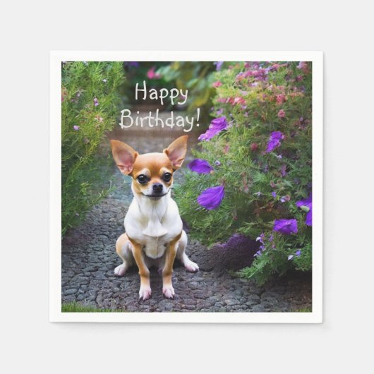 Cute Chihuahua Paper Napkins Servet (Voorkant)