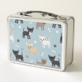 Cute Chihuahua Pattern Blue (Achterkant)