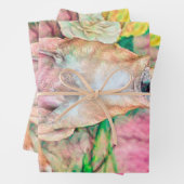 Cute Chihuahua Pink Green Art Dog Portret Inpakpapier Vel (In situ)