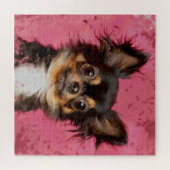 Cute Chihuahua Portret op pastelfuchsia Legpuzzel (Horizontaal)