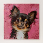 Cute Chihuahua Portret op pastelfuchsia Legpuzzel (Verticaal)