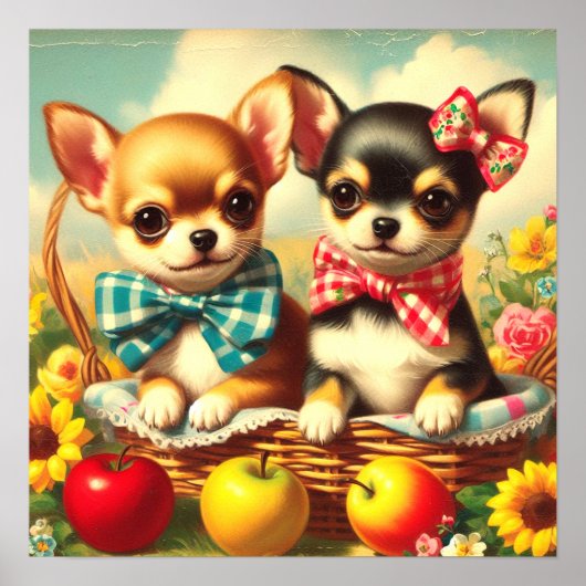 Cute Chihuahua Puppies Poster (Voorkant)