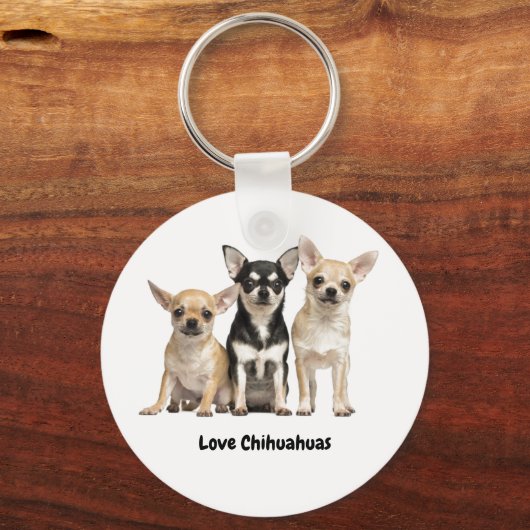 Cute Chihuahua Puppies Sleutelhanger (Voorkant)