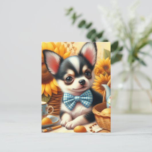 Cute Chihuahua Puppy Briefkaart (Staand voorkant)